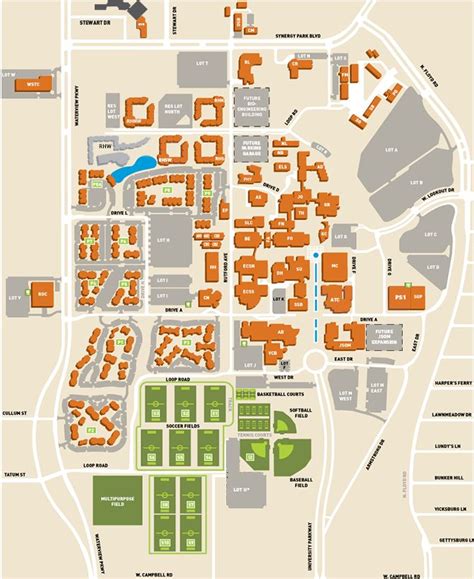 Campus Map - The University of Texas at Dallas | Campus map, The ...