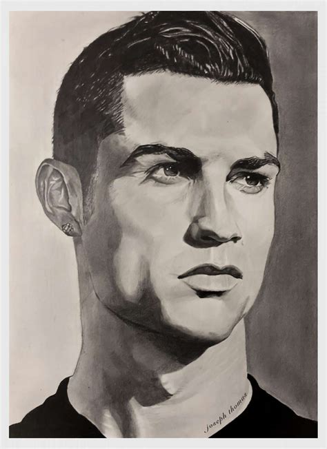 15+ Cristiano Ronaldo Drawings | Portrait drawing, Celebrity portraits drawing, Realistic pencil ...