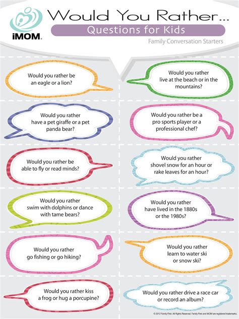 Questions For Kids, Would You Rather, Talk, Conversation Starters | Parenting, Family ...