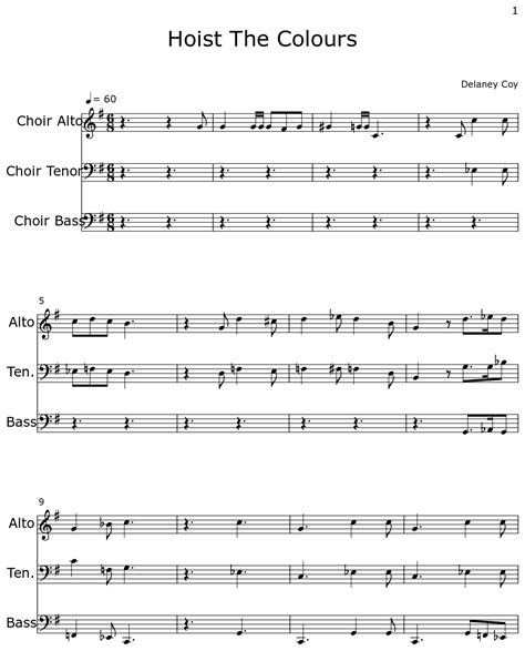 Hoist The Colours - Sheet music for Choir Tenor