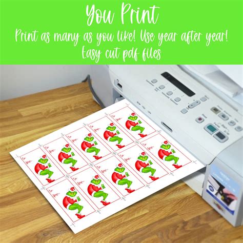 PRINTABLE Grinch Gift Tags Grinch Christmas Gift Tags 8 - Etsy