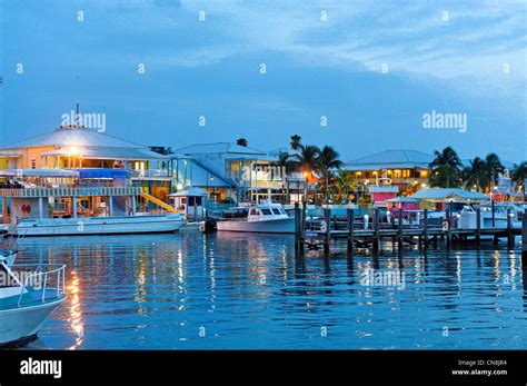 Bahamas, Grand Bahama Island, Freeport, Port Lucaya, Marina at dusk Stock Photo - Alamy