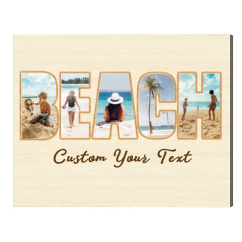 Personalized Beach Picture Collage, Beach Wall Pictures, Beach Theme Wall Art | canvas for decor ...