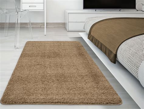 Ottomanson Luxury Solid Design Rubberback Bathroom Area Rug, 3'3" X 5, Beige - Walmart.com