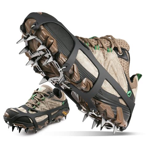 IMAGE 18 Claws Crampons Ice Grip, Snow Traction Cleat for Hiking ...