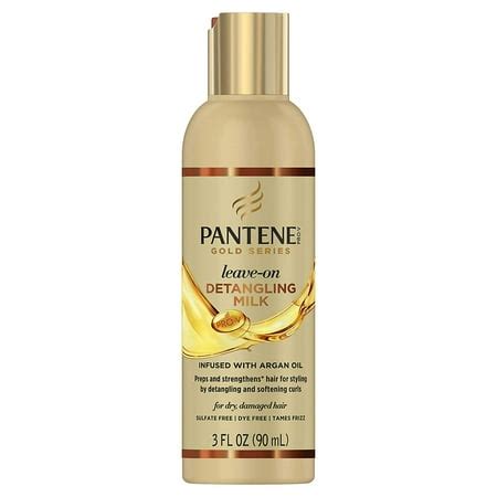 Pantene Gold Series Sulfate Free Shampoo & Leave On Detangling Milk 3 ...