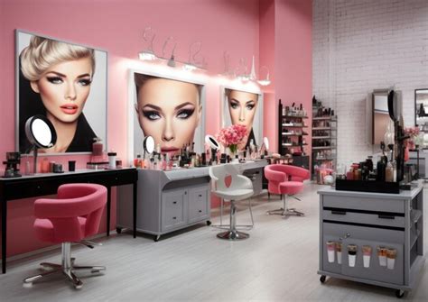 Premium Photo | A beauty salon with a professional makeup artist