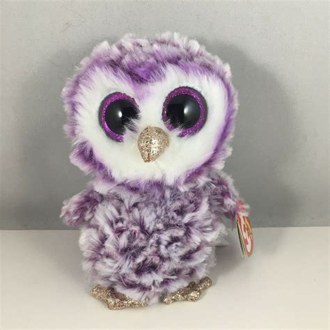 Ty Beanie Boos - MOONLIGHT the Purple Owl (6 Inch) Stuffed Plush Animal Toy MWMT | eBay