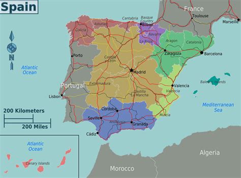 Spain Map • Mapsof.net