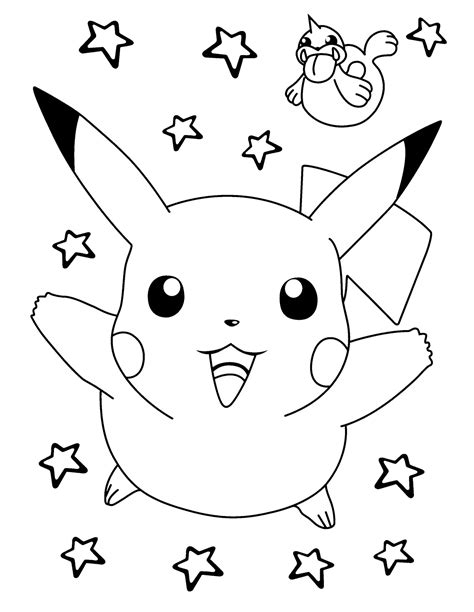 Free Printable Pikachu Coloring Pages