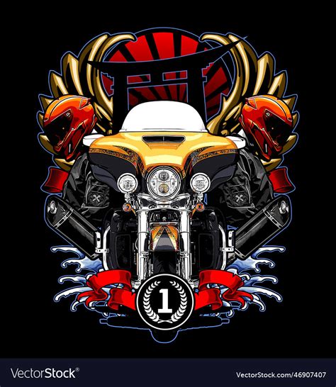 Motorcycle template for graphic design needs Vector Image