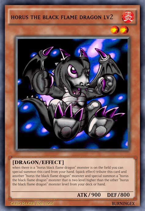 Horus black flame dragon upgraded line : r/customyugioh