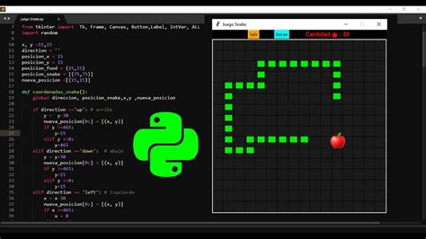 Juego Snake en Python con Tkinter - YouTube