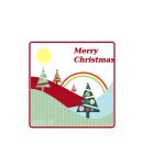 Merry Christmas banner with snowflakes vector clip art | Free SVG