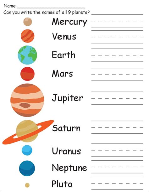 Outer Space Worksheets for Kids | Activity Shelter | Solar system ...