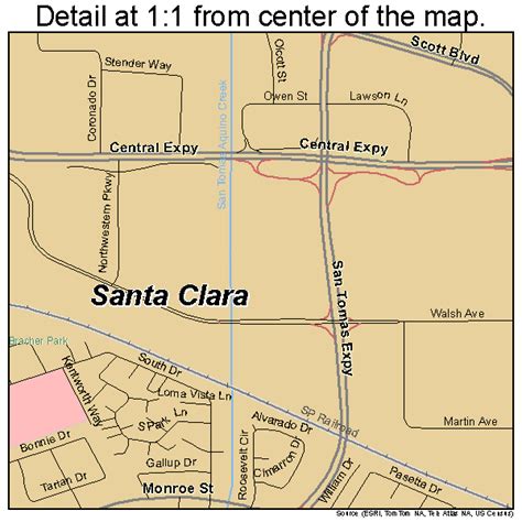 Santa Clara California Street Map 0669084