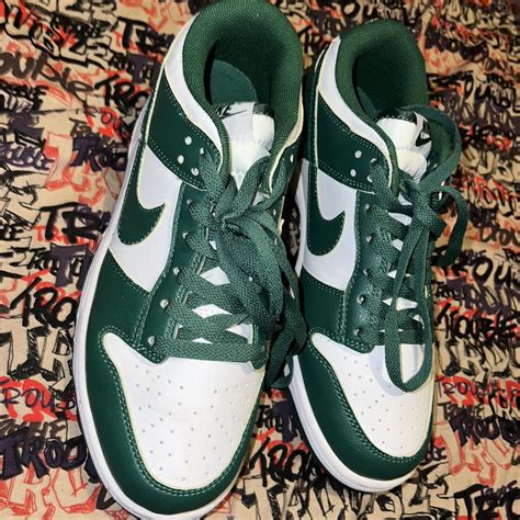 nike dunks low varsity green sneakers size 41 men’s... - Depop