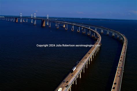 Aerial view of Chesapeake Bay Bridge | AEROIMAGINGINC.COM Library 302. ...