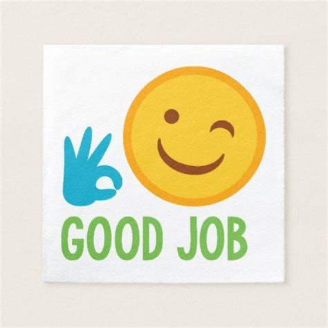 Good Job Emoji Napkins | Zazzle | Personalized emoji, Personalized ...