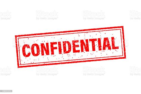 Confidential On Red Background Padlock Icon Vintage Confidential Great ...