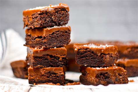 Salted Caramel Brownie Recipe • baste cut fold