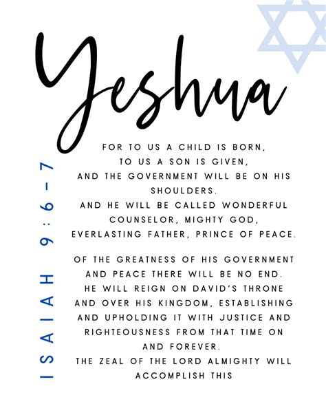 Yeshua messianic prophesies bible verses scripture art printable – Artofit