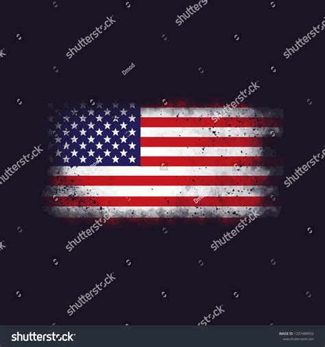 Grunge American Flagvector Flag Usa Stock Vector (Royalty Free ...