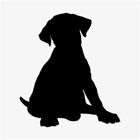 Puppy silhouette, dog illustration clipart | Free Photo - rawpixel