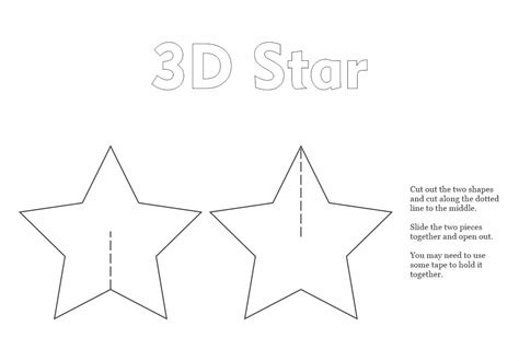 3D Star Printable