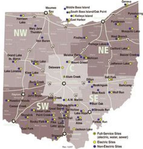 Ohio State Parks Map - Printable Map