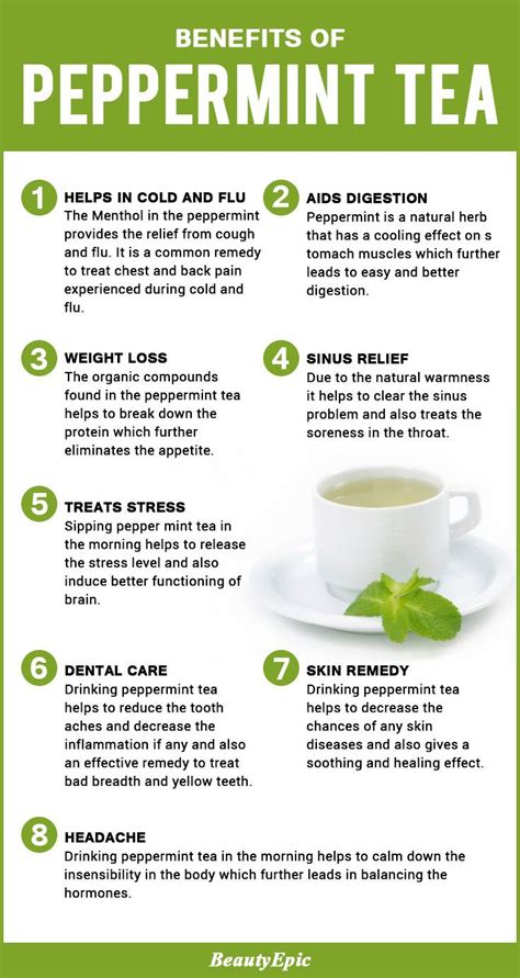 Health Benefits of Peppermint Tea | Peppermint tea benefits, Peppermint ...