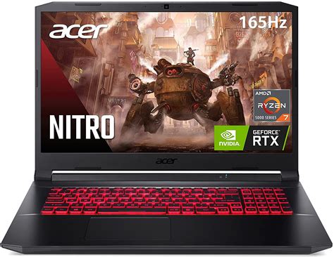 Acer Nitro 5 AN517-41-R2KQ Gaming Laptop, AMD Ryzen 7 5800H Octa-Core Processor | NVIDIA GeForce ...