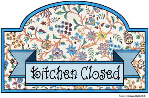 ArtbyJean - Vintage Indian Print: Sign - Kitchen Closed