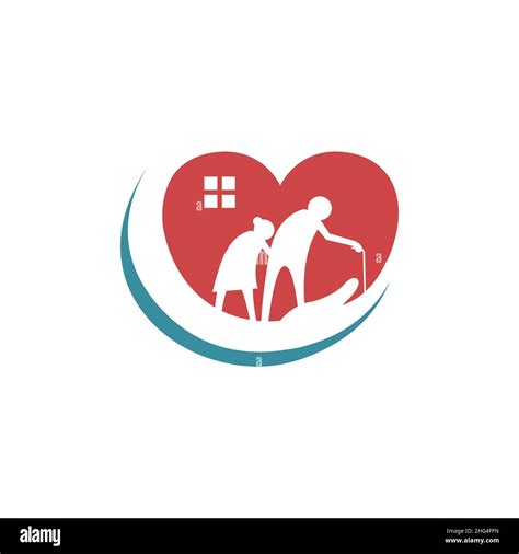 Elderly senior care logo design best logo vector image Stock Vector Image & Art - Alamy