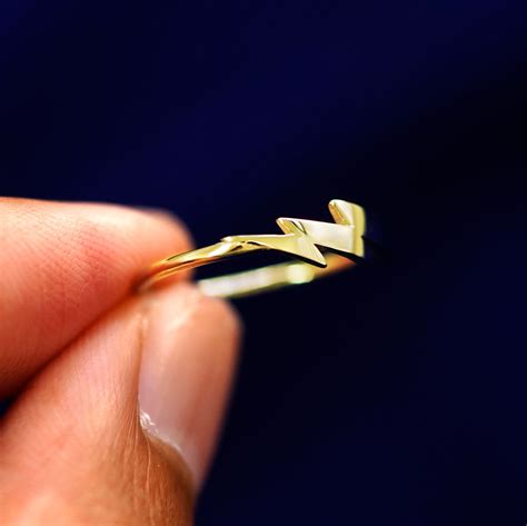 Automic Gold Lightning Bolt Ring | Sustainable Fine Jewelry