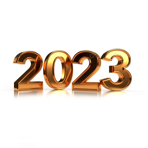 3d Gold 2023 New Year, 3d 2023, 3d Gold 2023, 3d 2023 Gold PNG ...