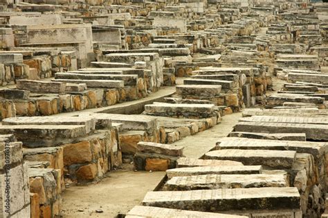 The Mount of Olives is a huge cemetery in Jerusalem. Stock Photo ...