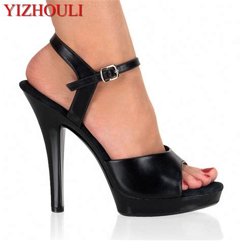 New Lady's Sexy 5 Inch High Heels Dance Shoes 13 CM High Heels Sandals Women's Night Club Pole ...