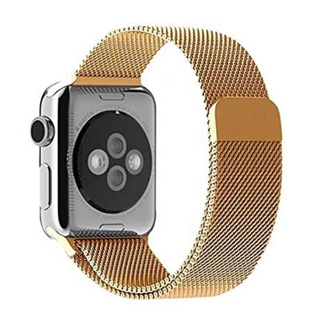 Apple Stainless Steel Magnetic Milanese Loop Watch Strap 38mm-Gold