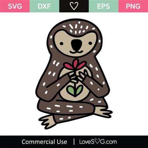 Sloth 01 SVG Cut File - Lovesvg.com