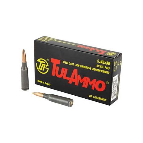 TulAmmo 5.45x39 - 60 Grain - FMJ: High-Quality Ammunition for Optimal ...