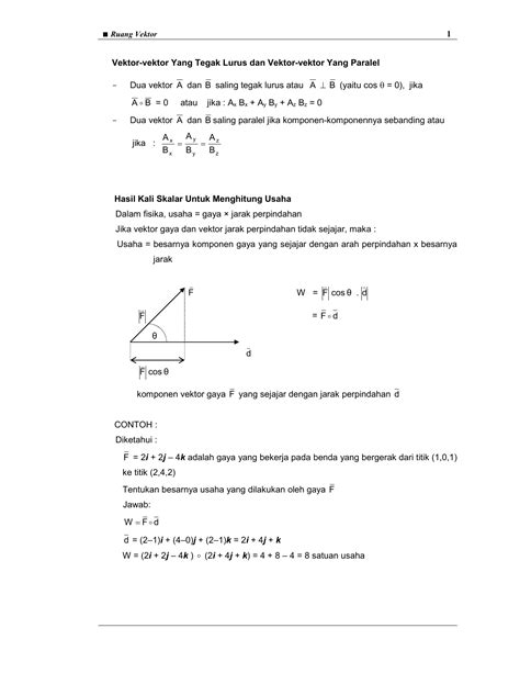 1 Vektor-vektor Yang Tegak Lurus dan Vektor-vektor