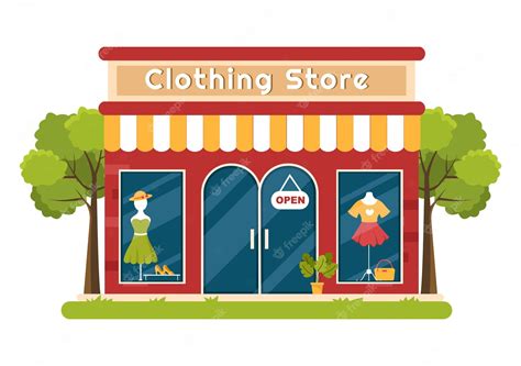 Clothing Store. Woman Clothes Shop And Boutique. Shopping, Fashion - Clip Art Library