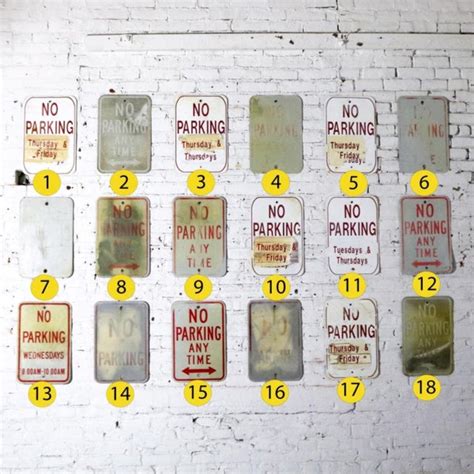 Vintage Metal No Parking Signs | Chairish