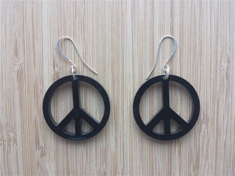 Earrings - Peace Symbol - Obrary