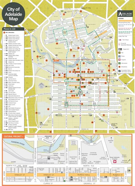 Adelaide sightseeing map - Ontheworldmap.com