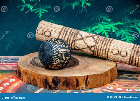 African Musical Traditional Ethnic and Tribal Rhythmic Idiophones Made of Wood with Some Grains ...