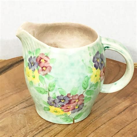 Radford English Pottery Hand Painted Green Floral Jug - Etsy