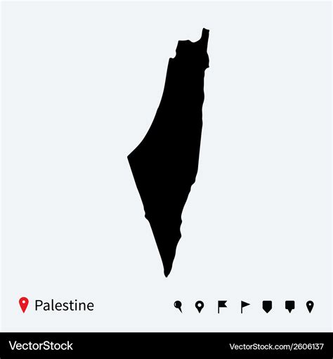 Palestine Map Stencil