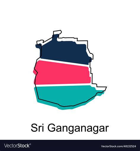 Sri ganganagar map map of the india country Vector Image